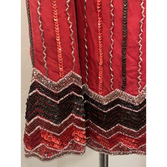 NWT VTG 80's Jean for Joseph Le Bon Silk Sequin Beaded Colorful Holiday Jacket M - Picture 5 of 12